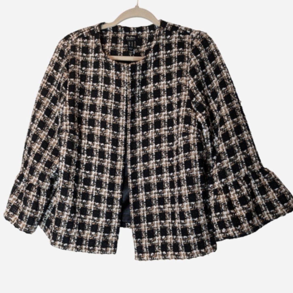 Du Jour Black and White Tweed Jacket